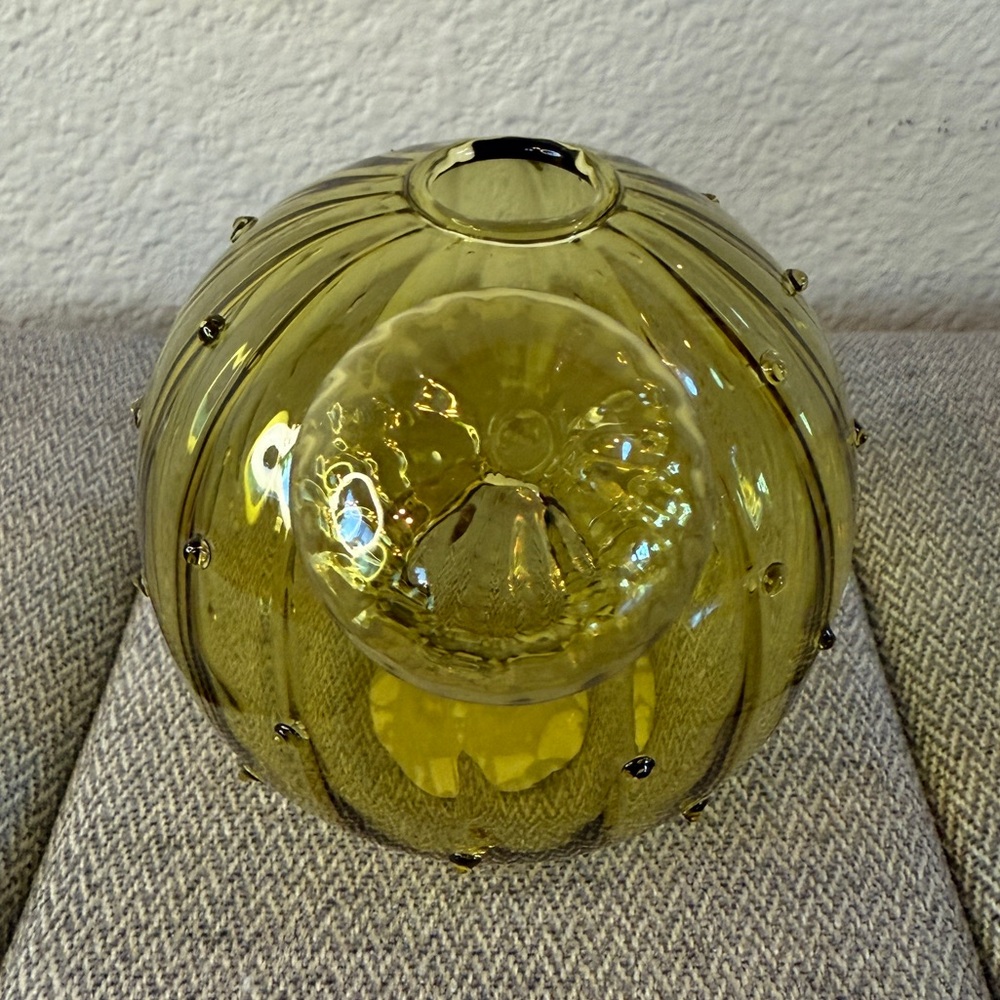 Small Round Balloon Glass Vase, Olive Green — Ashland - Picture 10 of 12